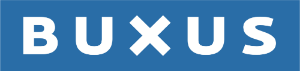 Logo BUXUS na modrém pozadí