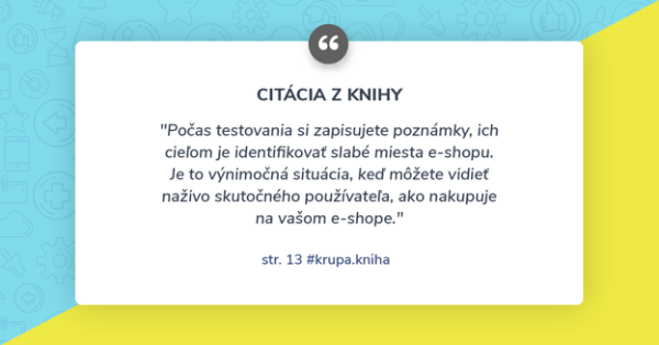 Citace z knihy o testování použitelnosti e-shopu