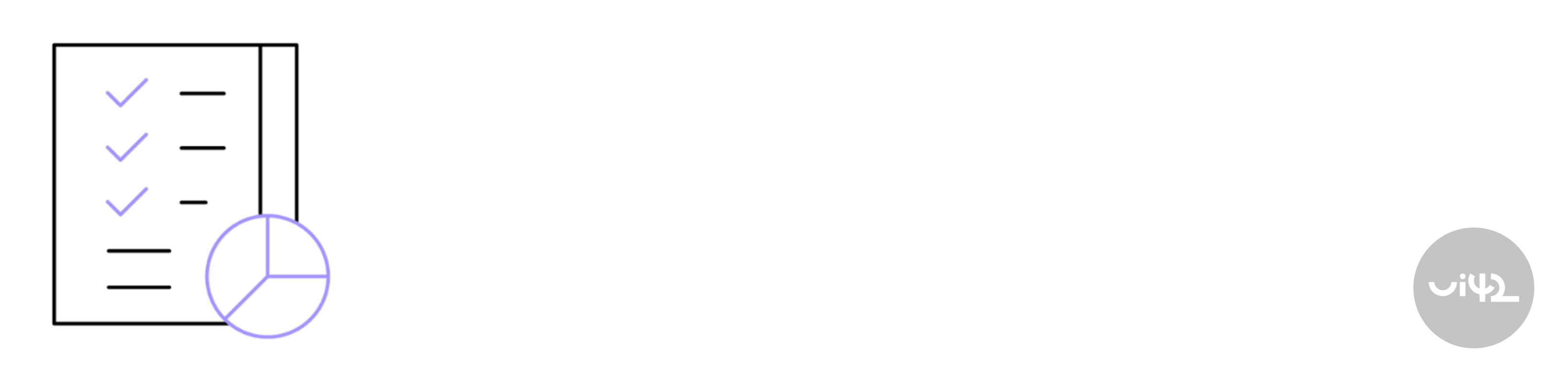 Ilustrace s kontrolním seznamem a koláčovým grafem