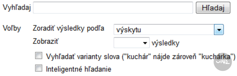 rozšířené vyhledávání