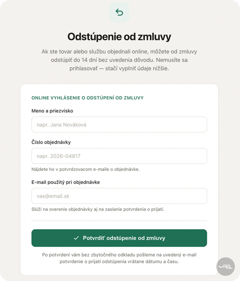 Odstoupení od smlouvy online: nová povinnost pro slovenské e-shopy od 19. června 2026