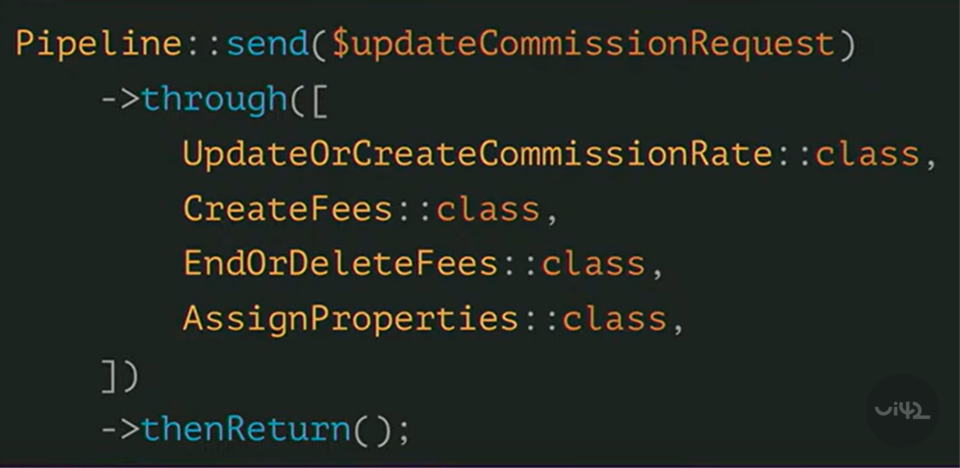 Ukázka kódu v PHP s použitím Pipelines