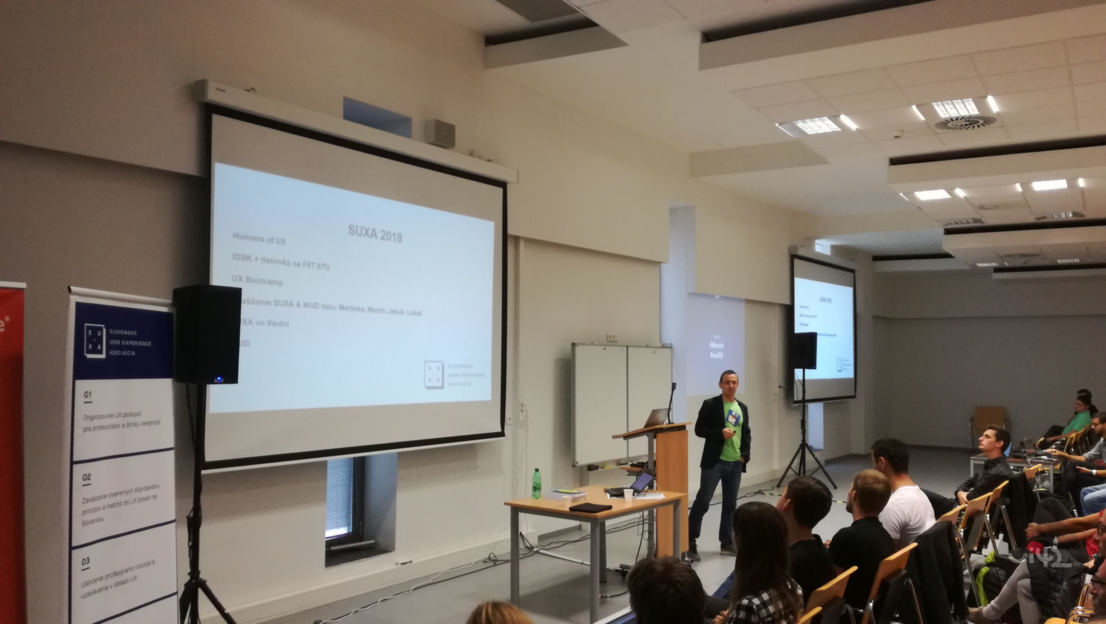 Prezentace na akci SUXA 2018 s Slovenskou uživatelskou zkušeností