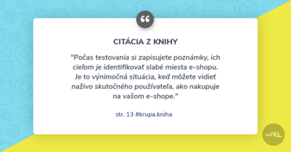 Citace z knihy o testování použitelnosti e-shopu