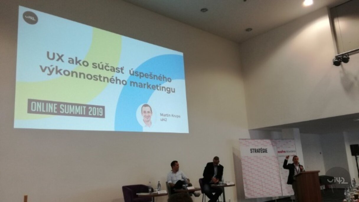 Prezentace na online summitu o UX a výkonnostním marketingu v roce 2019