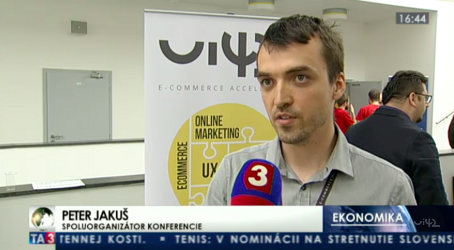 Peter Jakuš na konferenci MastersGate během rozhovoru pro TA3