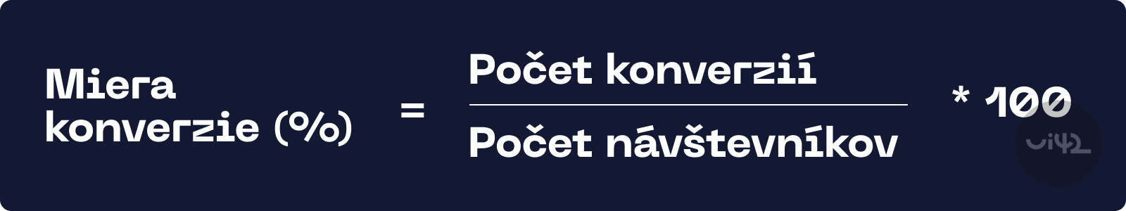 vypocet miery konverzie