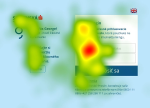 Heatmap analýza uživatelského rozhraní internetového bankovnictví George od Slovenské spořitelny