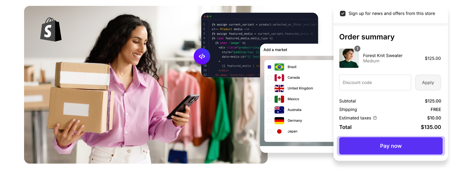 Shopify e-shop na míru